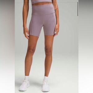 Lululemon Wunder Train Mesh Panel HR Short 6” size 10 in violet verbena